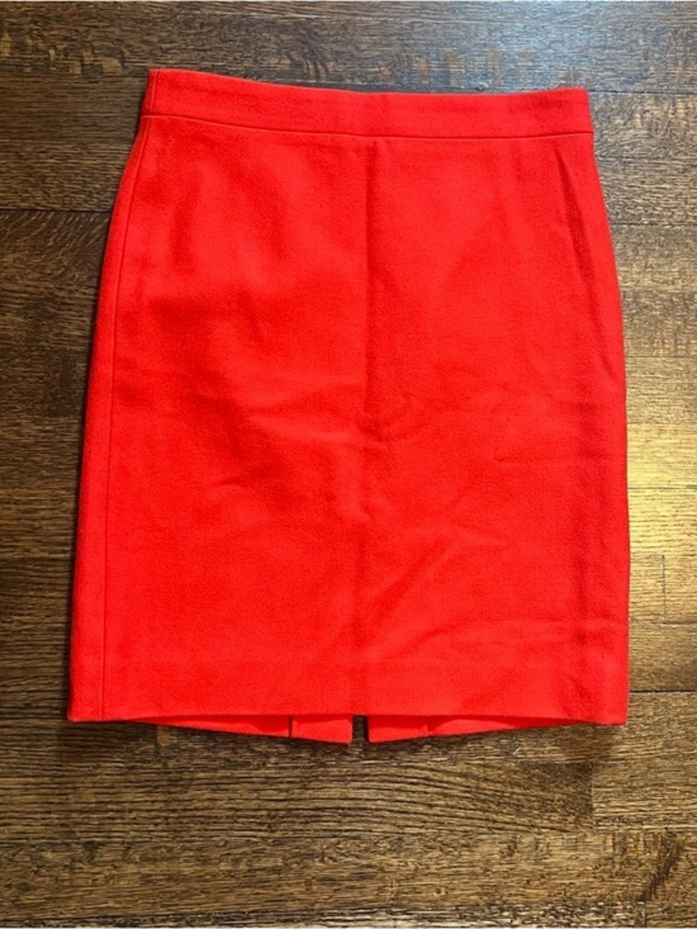 J. Crew The pencil skirt in red orange size 2 wool blend